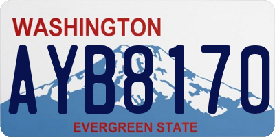 WA license plate AYB8170