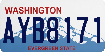 WA license plate AYB8171
