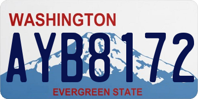 WA license plate AYB8172