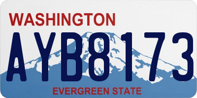 WA license plate AYB8173