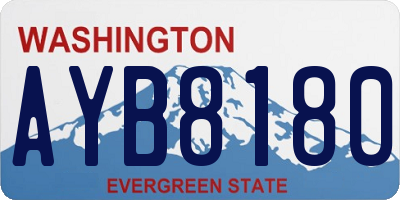 WA license plate AYB8180