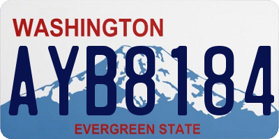 WA license plate AYB8184