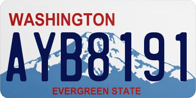 WA license plate AYB8191