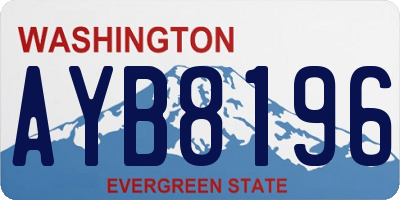 WA license plate AYB8196