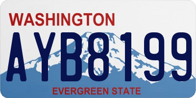 WA license plate AYB8199