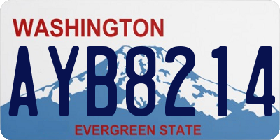 WA license plate AYB8214