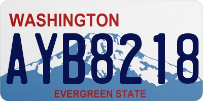 WA license plate AYB8218