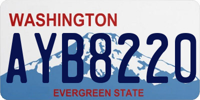 WA license plate AYB8220
