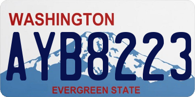 WA license plate AYB8223