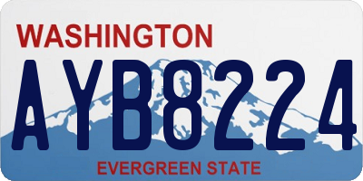 WA license plate AYB8224