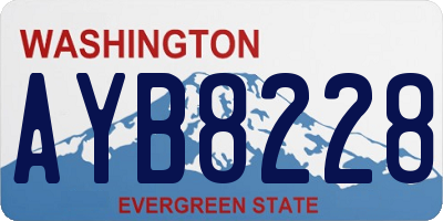 WA license plate AYB8228