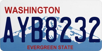 WA license plate AYB8232