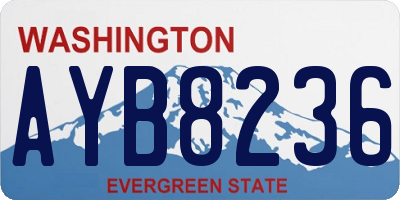 WA license plate AYB8236
