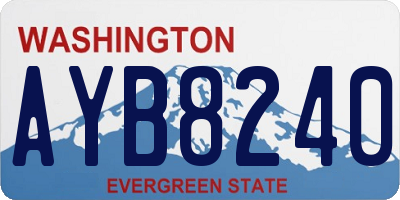 WA license plate AYB8240