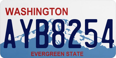 WA license plate AYB8254