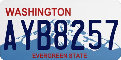 WA license plate AYB8257