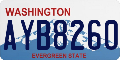 WA license plate AYB8260