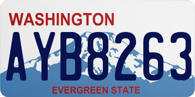 WA license plate AYB8263
