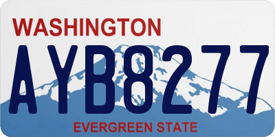 WA license plate AYB8277