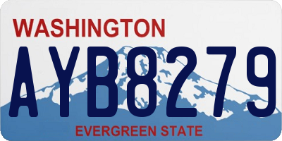 WA license plate AYB8279