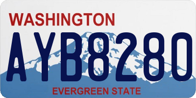 WA license plate AYB8280