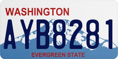 WA license plate AYB8281