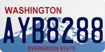 WA license plate AYB8288
