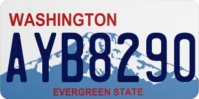 WA license plate AYB8290