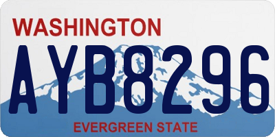 WA license plate AYB8296