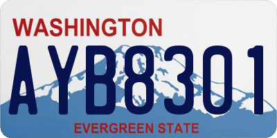 WA license plate AYB8301