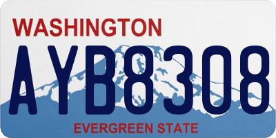 WA license plate AYB8308