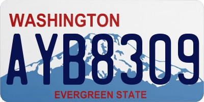 WA license plate AYB8309