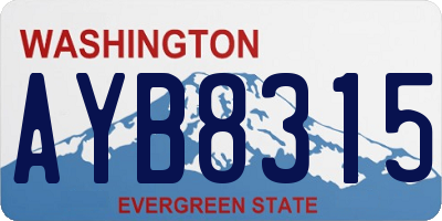 WA license plate AYB8315