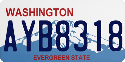 WA license plate AYB8318