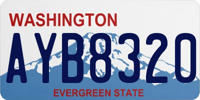 WA license plate AYB8320