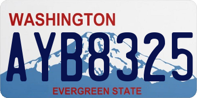 WA license plate AYB8325