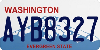 WA license plate AYB8327