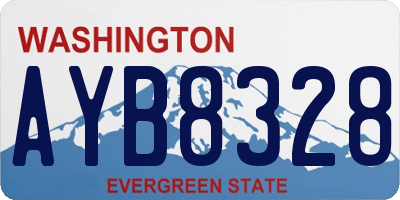 WA license plate AYB8328