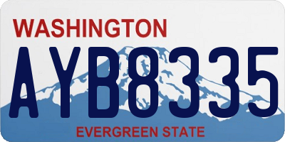 WA license plate AYB8335
