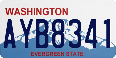 WA license plate AYB8341