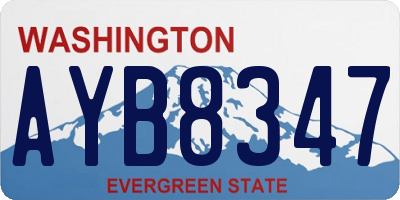 WA license plate AYB8347