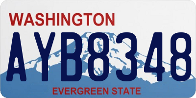 WA license plate AYB8348