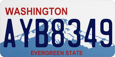WA license plate AYB8349