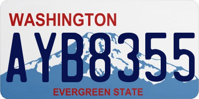 WA license plate AYB8355
