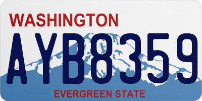 WA license plate AYB8359