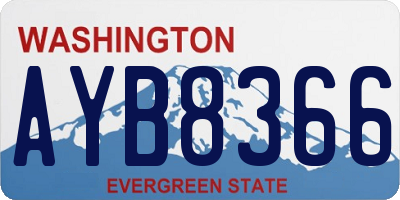 WA license plate AYB8366