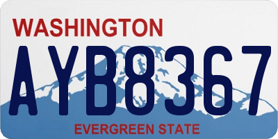WA license plate AYB8367