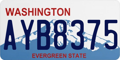 WA license plate AYB8375
