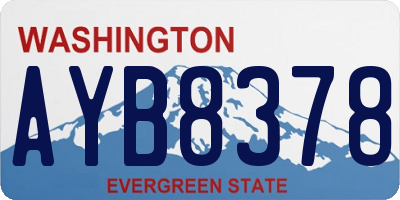WA license plate AYB8378