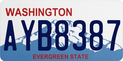 WA license plate AYB8387